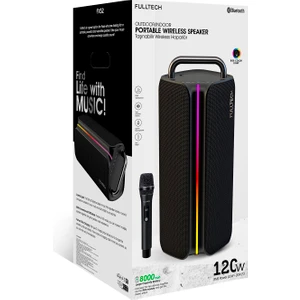 Fxs2 Taşınabilir Kablosuz Bluetooth Hoparlör Siyah | 120w Güç, Rgb Işık, Ipx4 , Tws, 8000mah