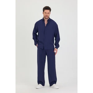 Erkek Oversize Rahat Kalıp Gömlek-Pantolon Alt-Üst Takım