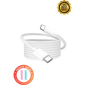 Barbanti Mobile 240W Destekli 2m Type-C(Usb-C)/type-C(Usb-C) Apple iPhone Samsung Oppo ve x Uyumlu Hızlı Şarj Kablosu