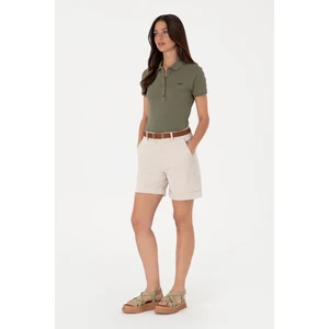 U.s. Polo Assn. Kadın Bej Şort / Bermuda 50309125-VR011