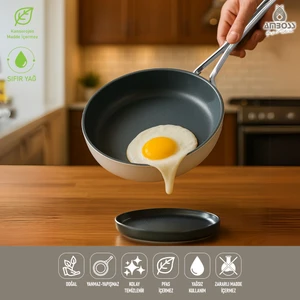 Sera Nova Yanmaz Yapışmaz Seramik Tava 30 cm – Beyaz