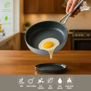 Sera Nova Yanmaz Yapışmaz Seramik Tava 30 cm – Gri