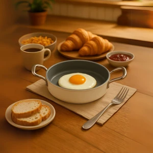 Sera Nova Yanmaz Yapışmaz Seramik Sahan 20 cm – Beyaz