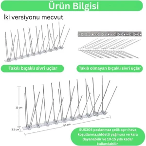 Demonte Paslanmaz  Kuş Kondurmaz Tel 2 M 4 Adet