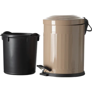 5lt Pedallı Vıntage Çöp Kovası Bej