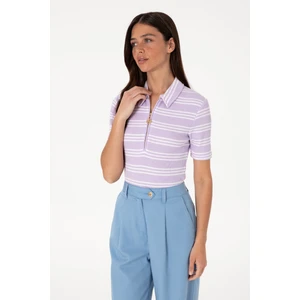 U.s. Polo Assn. Kadın Lila Tişört 50300774-VR034