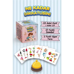Gör ve Bul Dikkat Zeka Çocuk Aile Grup Kutusu Oyunu Findit Yükselen Eğlenceli Ne Kadar Dikkatlisin