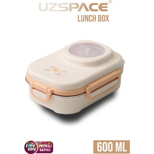 600 ml Çorba Kaseli-Çelik Kaşık Çatallı Paslanmaz Çelik Bento Lunch Box Yeni Nesil Sefer TASI-FFLBOX8021600