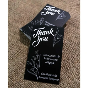 Teşekkür Kartı Thank You Cart (5,2 * 8,2 Cm) 50 Adet