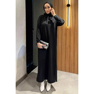 Yarım Fermuarlı Tesettür Elbise P-00013106