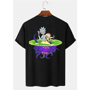 Unisex Rick And Morty Baskılı Ithal T-Shirt %96 Pamuk