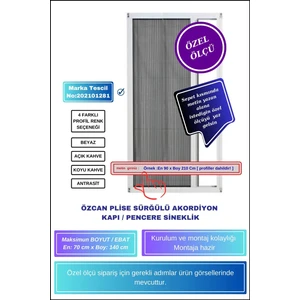 Plise Pileli Sürgülü Kapı Sinekliği (Demir Kapı ,ahşap Kapı, Çelik Kapı Pimapen Kapı)