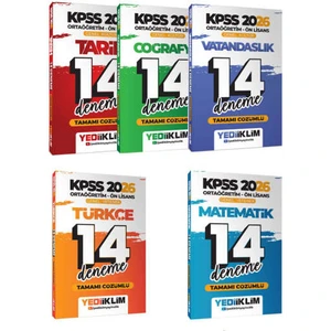 Yediiklim Yayınları 2026 Ortaöğretim Ön Lisans Gk-Gy Tüm Dersler 14 Deneme Seti