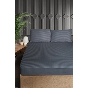 T.k Pamuk Saten Çarşaf Seti 120 cm Antrasit