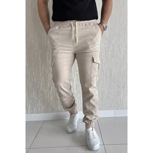 Mishar İtalia Bel ve Paça Lastikli Kargo Cep Gabardin Erkek Pantolon P-00016774