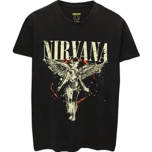 Unisex Rock Müzik Nirvana Baskılı Tişört
