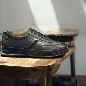 Siyah Günlük Rahat Yürüyüş Sneaker Battal Boy Hafif Spor Ayakkabı