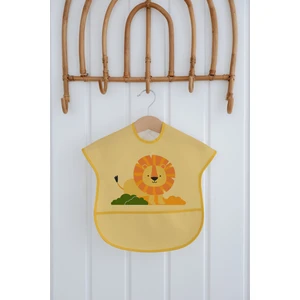 Yarım Kollu Mama Önlüğü | Kolay Temizlenebilir | Sıvı Geçirmez Bebek Beslenme Önlüğü | Aslan Desen