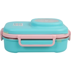 Bento 1100ML Lunchbox Yeni Koleksiyon Tek Katlı 3 Bölmeli Kaseli Çelik Sefer Tası Yemek Kutusu