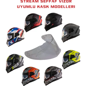 Stream Full Face Şeffaf Vizör (M69)