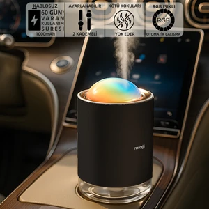 Mio SS18 Yeni Nesil Şarjlı Otomatik Araba ve Oda Kokusu Makinesi Siyah (1 Adet Shangri-La Kokusu ile Birlikte)
