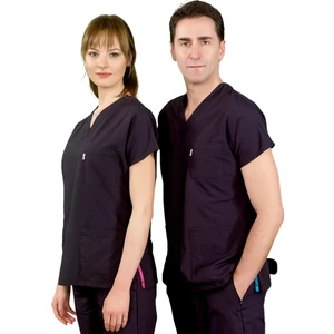 Siyah Dr Greys Scrubs (Terikoton/ince Kumaş) T100