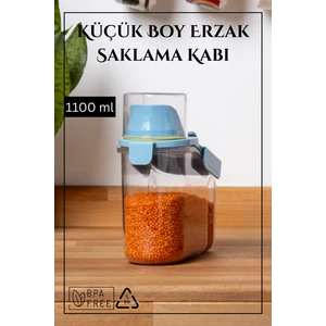 Contalı Sızdırmaz Erzak Saklama Kabı / 1100 ml / Mavi - Tekli