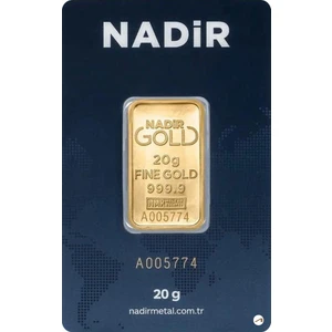 Nadir Gold 20 gr 24 Ayar 999.9 Milyem Nadirgold Gram Altın
