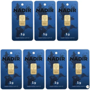 Nadir Gold 7 Adet 1 gr 24 Ayar Nadirgold Gram Altın (Dikdörtgen)
