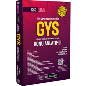 Pegem Akademi Yayıncılık 2025 GYS Tüm Kamu Kurumları İçin Görevde Yükselme Sınavlarına Haz