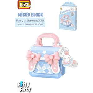 Loz Micro Block Sweet Bag Serisi Mavi Tavşan Figürlü Çanta 330 Parça Oyuncak Yapım Seti FFLZ-8845