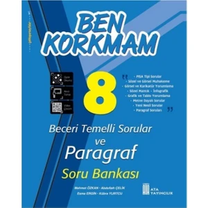 Ata Yayıncılık 8.Sınıf Ben Korkmam Beceri Temelli Sorular Ve Paragraf Soru Bankası