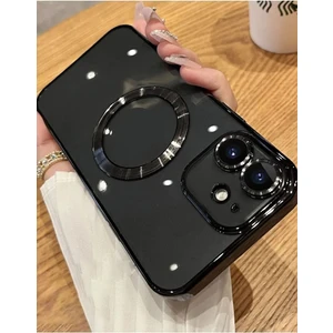 iphone 12 Uyumlu Extra Kamera Korumalı (Kamerası Cam Lensli) Lazer Lüx Kılıf (Logo Gösteren)