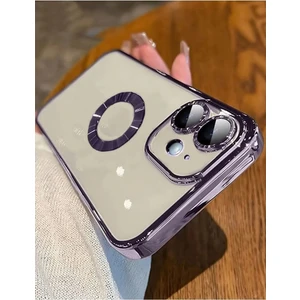 iphone 12 Uyumlu Extra Kamera Korumalı (Kamerası Cam Lensli) Lazer Lüx Kılıf (Logo Gösteren)