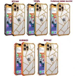 iphone 11 Promax Uyumlu Elektro Lazer - Süper Darbe Emici - Kamera Korumalı Lüks Lazer Kılıf Kapak