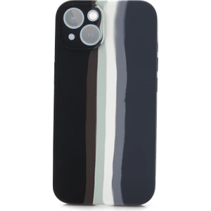 iphone 13 Uyumlu Kılıf Gökkuşağı Rainbow Lansman Silikon-Leke Tutmayan Yüzey-Tam Koruma