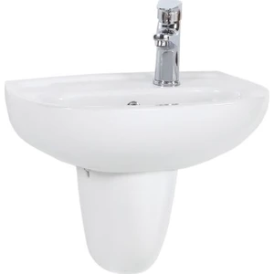 TP030 Oval Yarım Ayaklı Lavabo 30X45 cm (Batarya Delikli)