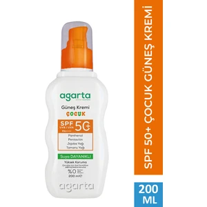 Suya Dayanıklı Yüksek Koruma Spf 50+ Yüz Vücut Güneş Koruyucu Bebek Çocuk 200 ml