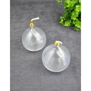 2'li Cam Kandil Şeffaf Dekoratif Mumluk Moonlıght