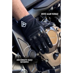 Motosiklet Eldiveni Dokunmatik Motor Eldiven Avuç Içi Korumalı Motorcu Eldiveni Karbon Koruma