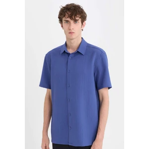 Regular Fit Krinkıl Yazlık Kısa Kollu Gömlek