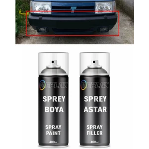 Parlak Siyah Dış Plastik Aksam Plastik Sprey Tampon Boyası + Plastik Yüzey Astarı