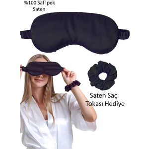 Pudra Pembe Saten Uyku Gözlüğü Göz Bandı Uyku Bandı