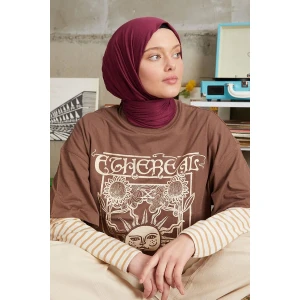 Five Scarf Mürdüm Five Penye Şal