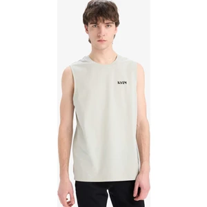 %100 Pamuk Regular Fit Bisiklet Yaka Baskılı Atlet E3217AX25HS