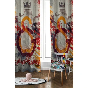 Doruklar Home Collection Dijital Baskı Yıkanabilir Modern Desenli 2 Kanat Bebek ve Çocuk Odası Fon Perdesi