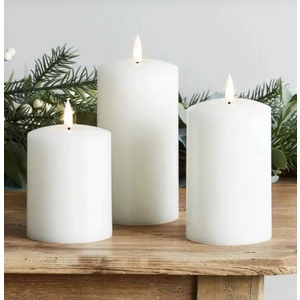 Vanilya Kokulu  3 Lü Silindir Mum