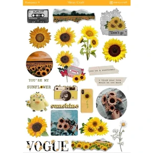 1 Adet Aşk Notları Temalı Sticker – 12X17 cm | Scrapbook, Bullet Journal, Planlayıcı ve Ajanda Için Özel Tasarım