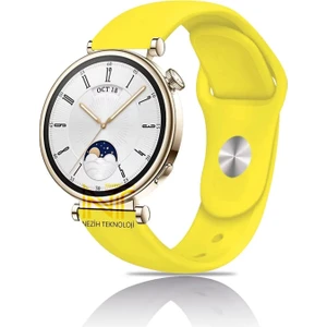Huawei Watch Gt4 / Gt5 / Gt6 41mm ile Uyumlu Yumuşak Jel Silikon Spor Kordon 18mm