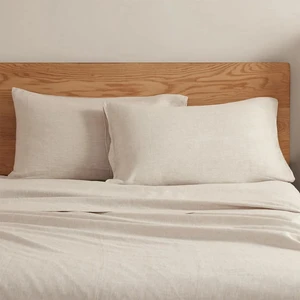 2 Adet %100 Doğal Ham Yıkanmış Keten Buldan 50X70 Yastık Kılıfı